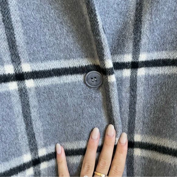 Pure Navy Plaid wool coat - Picture 4 of 7